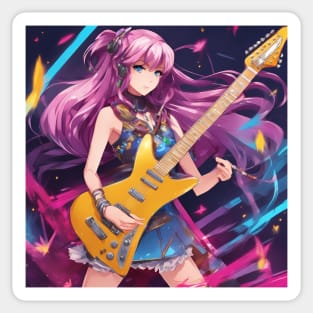 Hit Potential Guitar Waifu Sticker